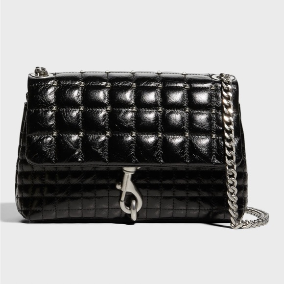 Rebecca Minkoff- Rebecca Minkoff - Edie Quilted Leather Studded Shoulder Bag - Picture 12 of 13